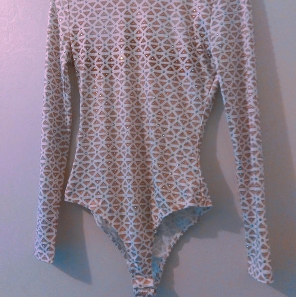 Whiskey Darling Mock Neck Jeweled Bodysuit - Picture 3 of 8